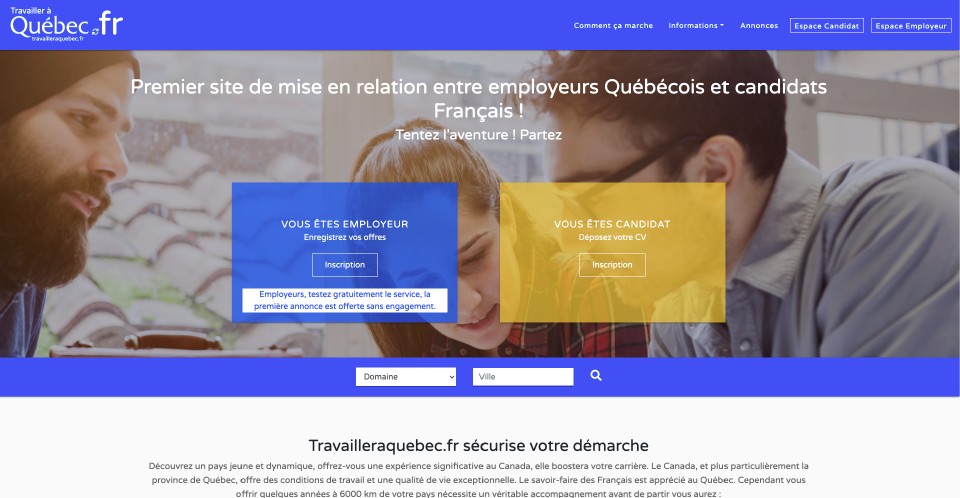 Travailler à Québec